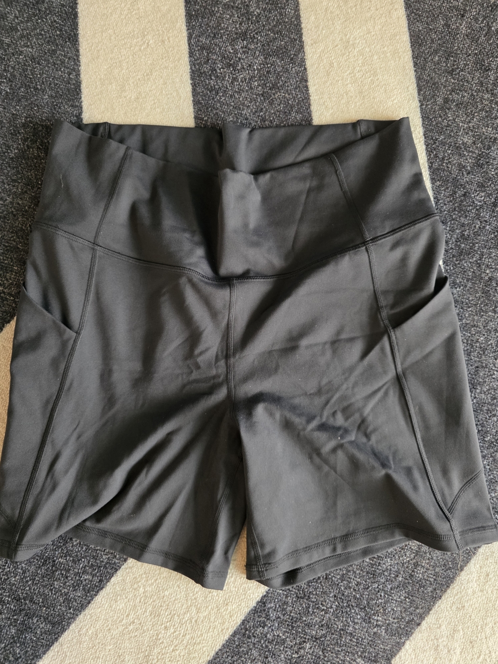 Fabletics Black High-Waist Pureluxe Athletic Shorts